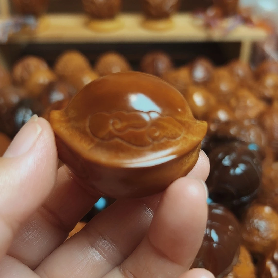 橄榄核手串/手链祥云元宝富甲一颗