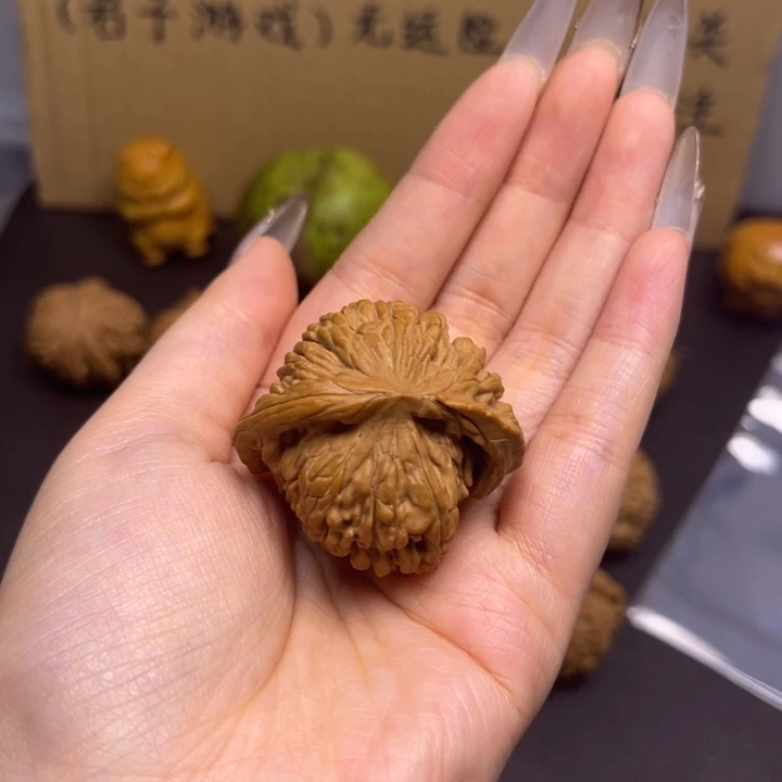 小***、菩提籽类楼子两棱挂角单只异型