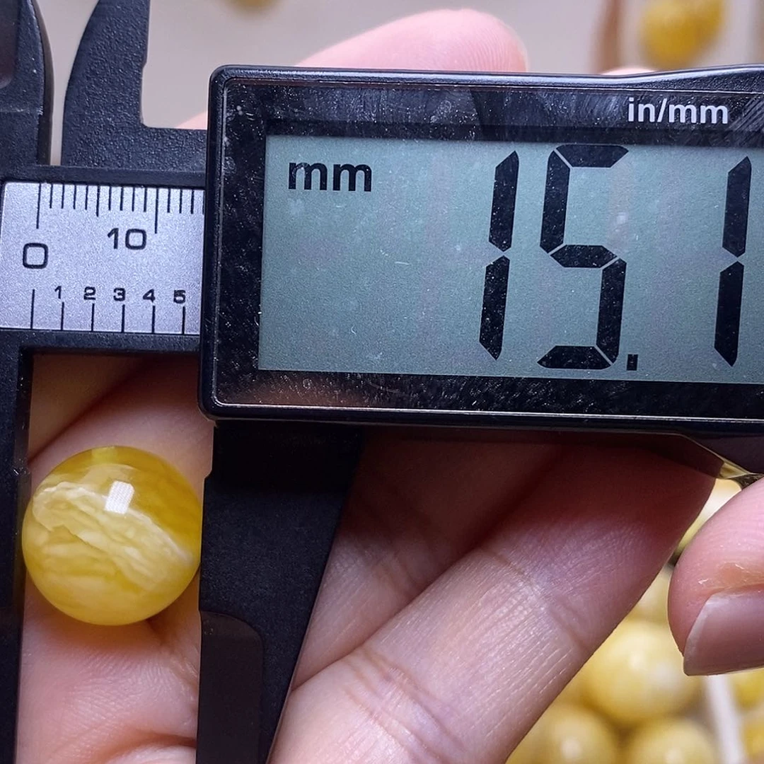未镶嵌琥珀裸石蜜蜡圆珠