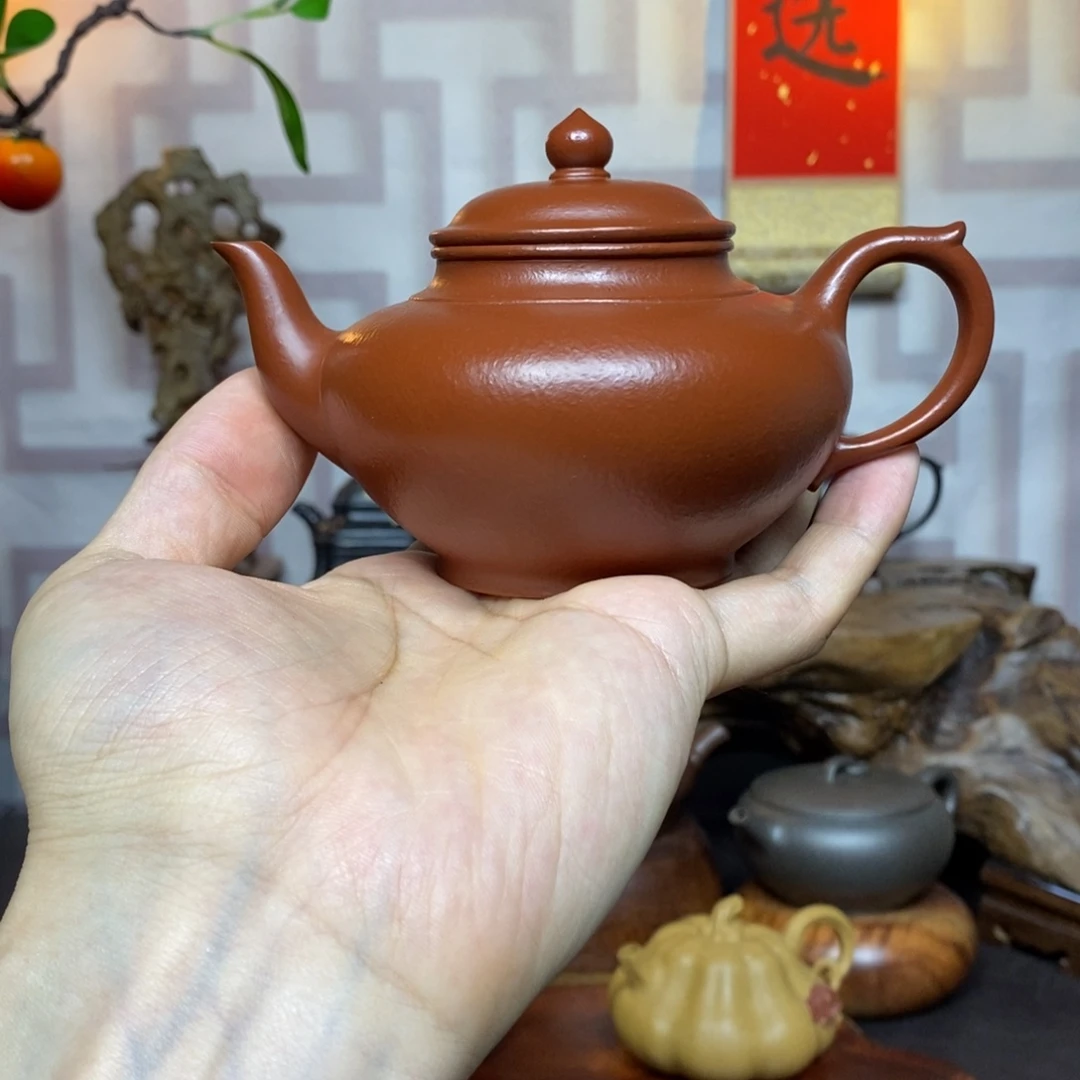茶壶紫砂紫砂茶具朱泥笑樱