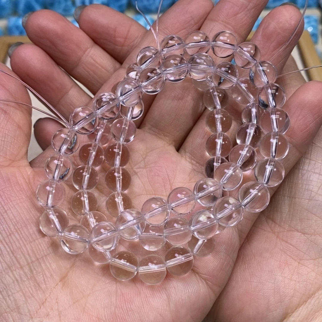 熊***丽针钠钙石（海纹石）未镶嵌手链