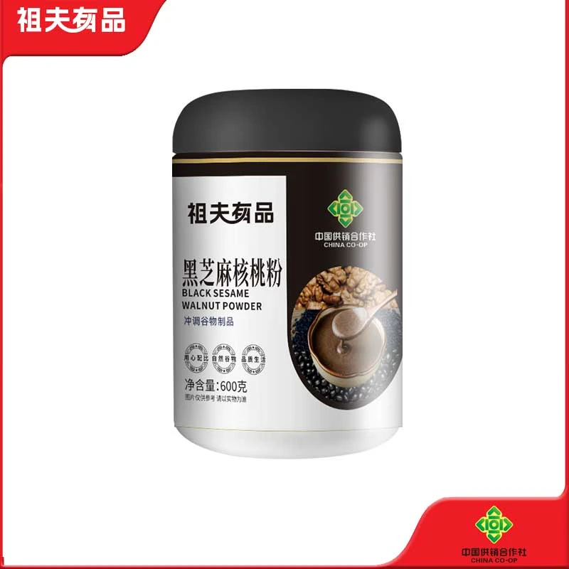 祖夫有品 黑芝麻核桃黑豆粉早餐冲泡饮品营养方便速食600克