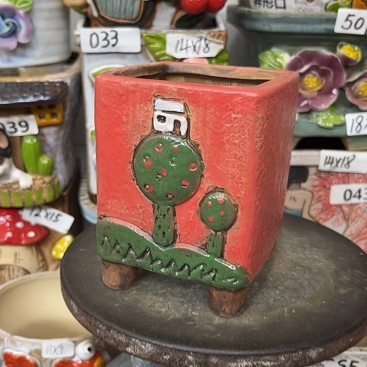 粗陶材质多肉花盆