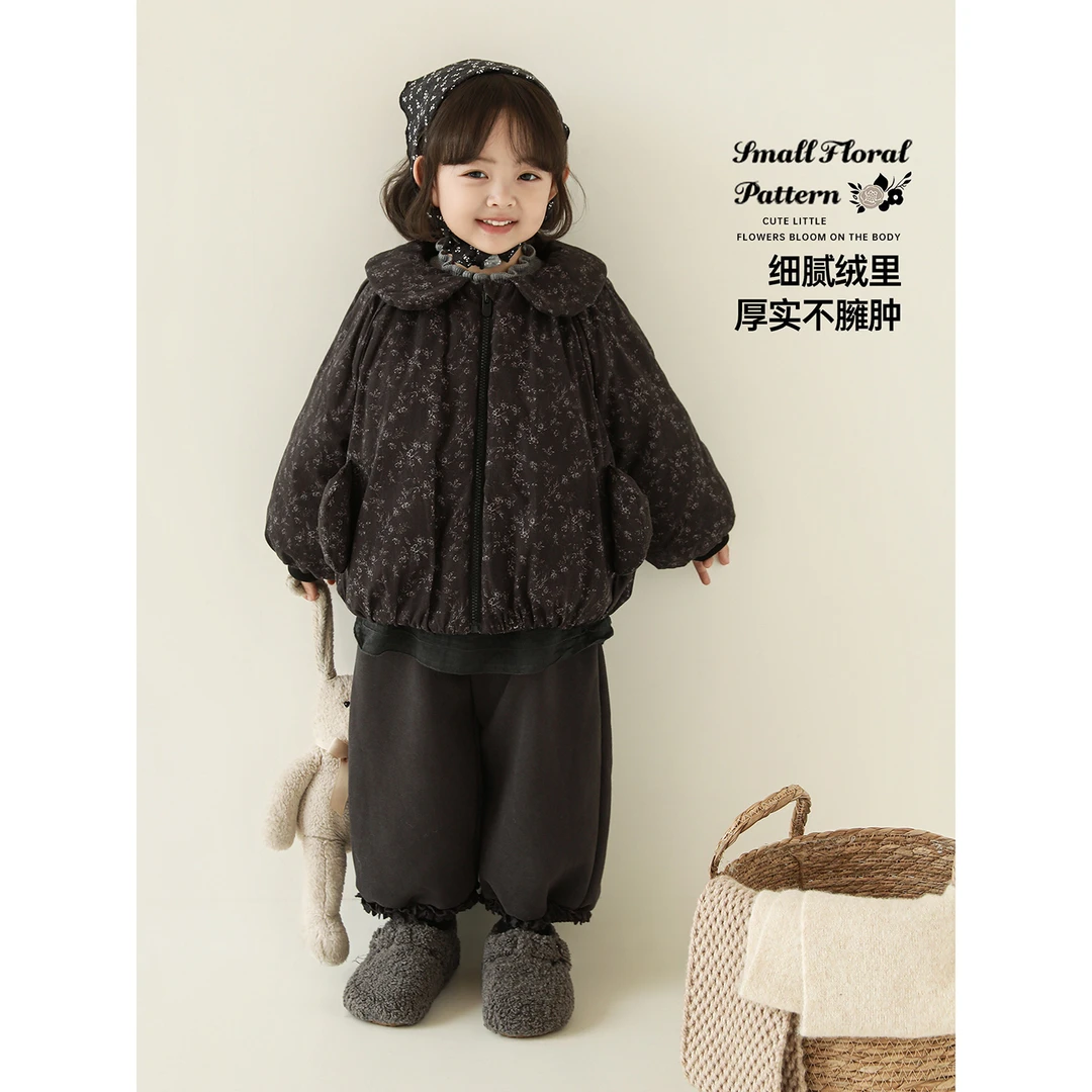 YOEHYAUL/幼悠【浪漫碎花】冬肆波加绒厚实洋气女童汉服棉服D4706