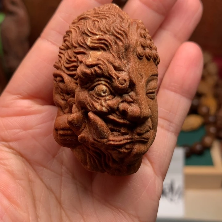 檀香木把件老山檀一念之间瑕疵