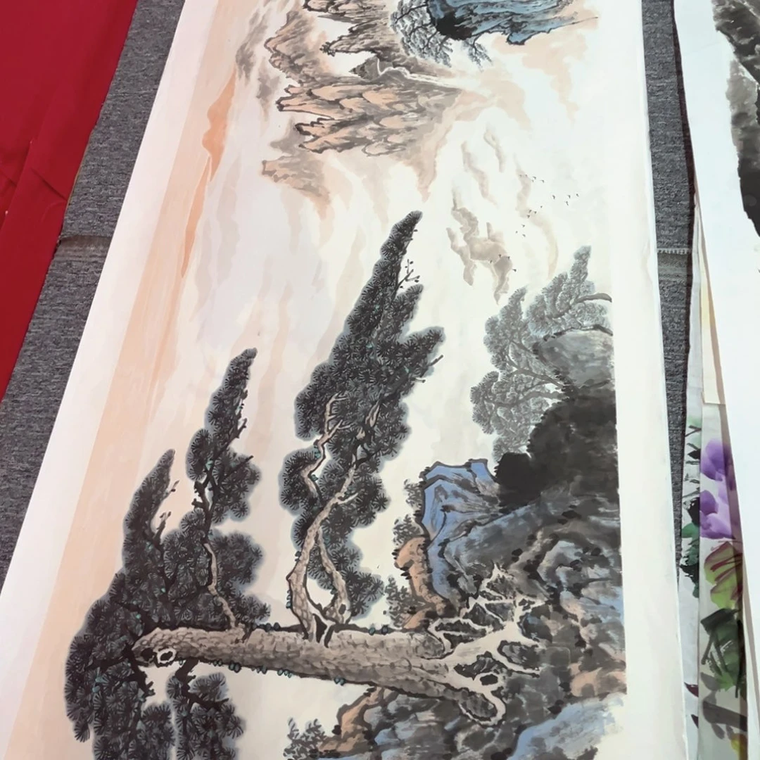 国画绘画作品多次参加全国140.70
