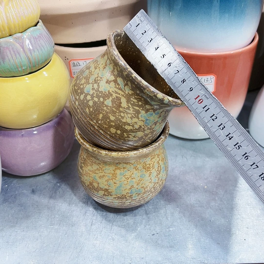 有孔，外贸尾单陶瓷花盆凑单10米包邮