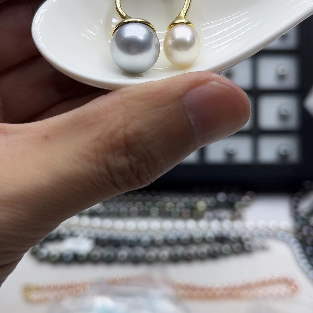 银S925镶嵌海水珍珠戒指