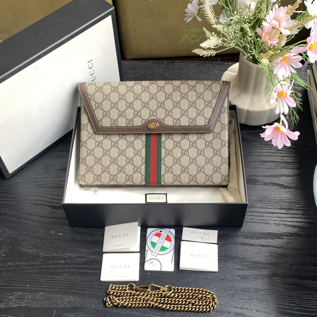 99新 GUCCI/古驰 GUCCI 老花 手拿包/sp24011