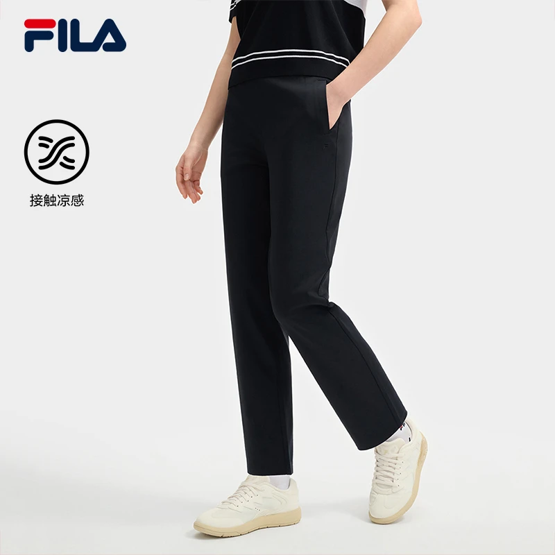 Fila/斐乐【凉感舒适】女款显瘦直筒裤夏季新款琥珀流光裤夏日穿搭
