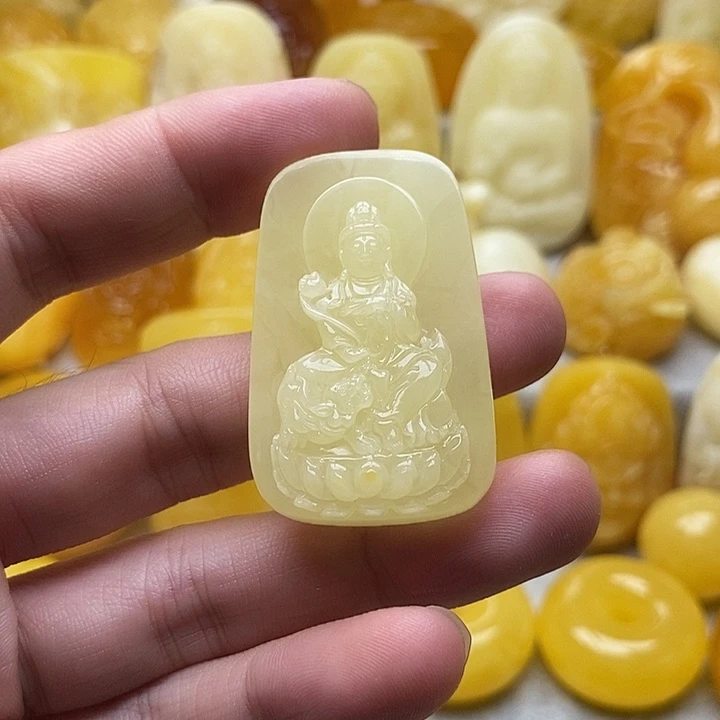 琥珀颈饰未镶嵌琥珀蜜蜡吊坠