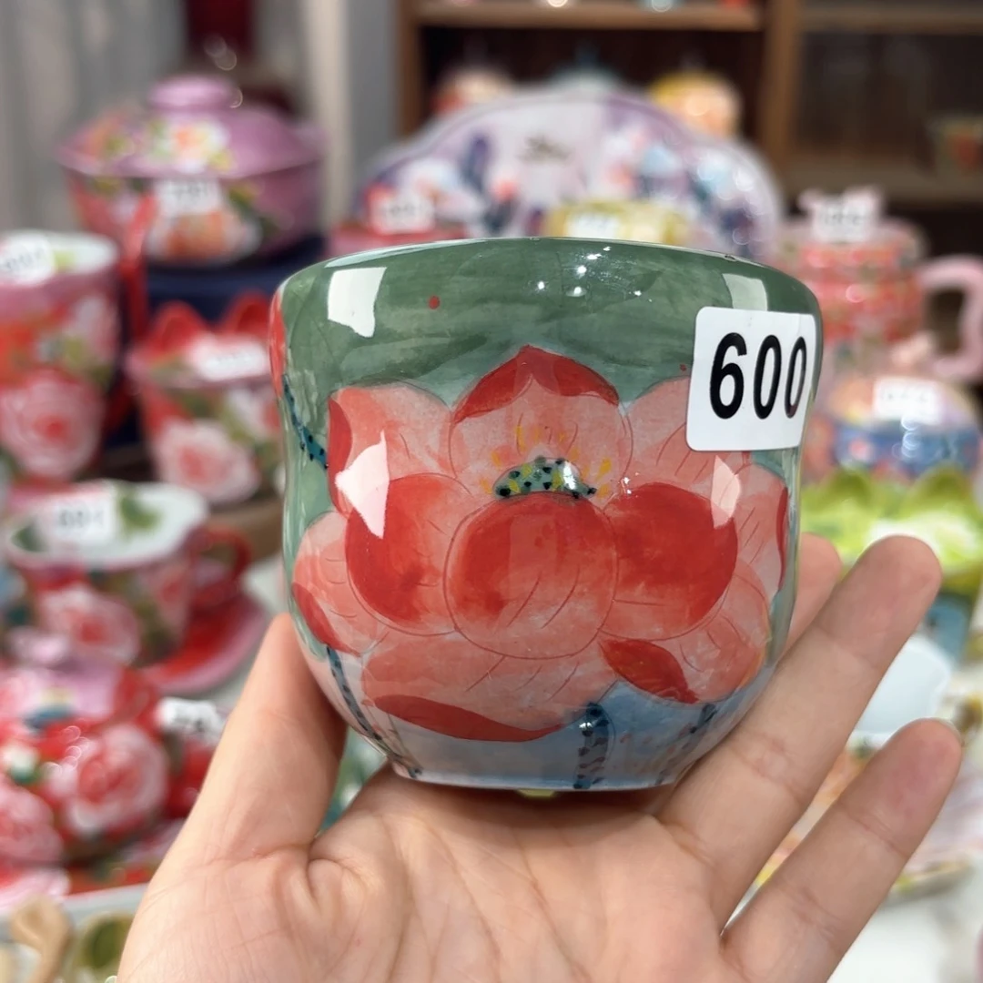 景德镇手绘高温釉下彩陶瓷茶具