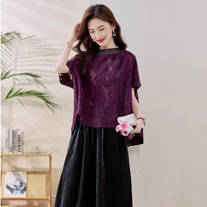 2025新款中老年女装妈妈夏装年轻时尚洋气宽松休闲显瘦百搭超好看