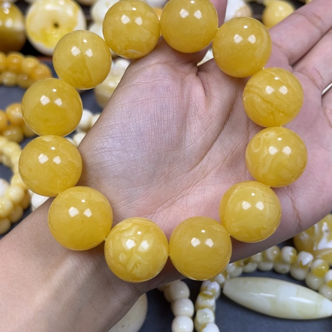 琥珀未镶嵌手串……