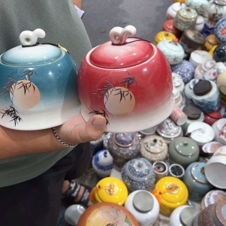 瑕疵福利品陶瓷茶叶罐介意勿拍