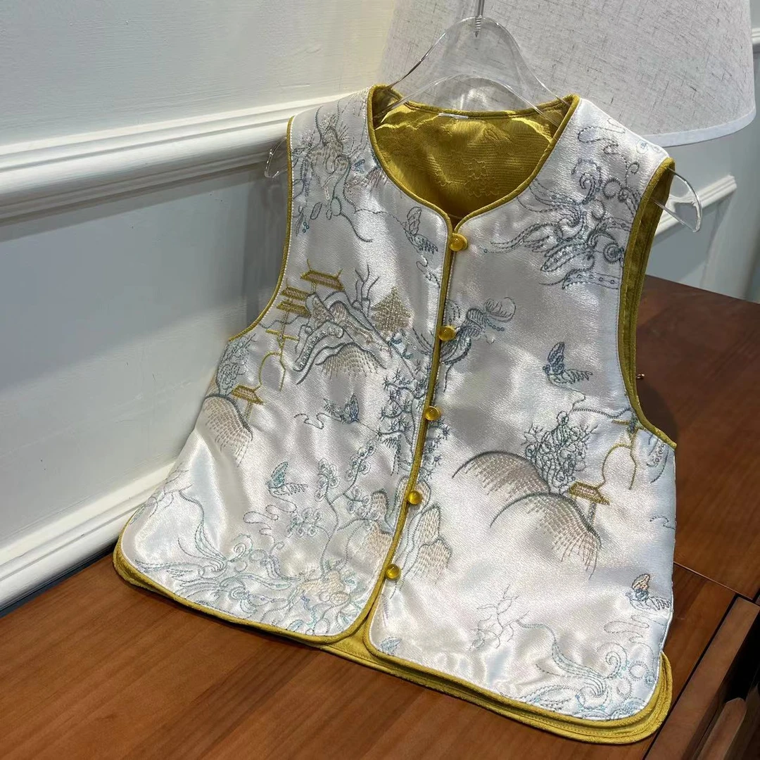 【喜儿定制】春季新款新中式双面穿汉服马甲中国风儿童