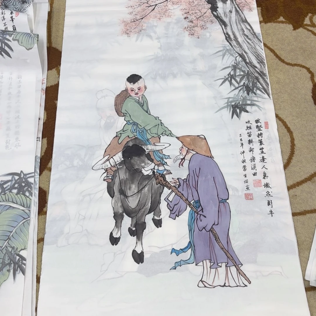 国画蒙生佑四尺人物艺