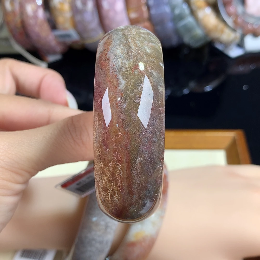 硅化珊瑚（珊瑚玉）未镶嵌吊坠(赠链)32号54圈口