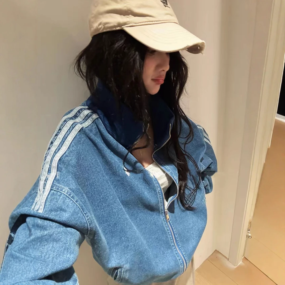 刺绣小马标牛仔夹克外套春秋新款上衣男女同款百搭