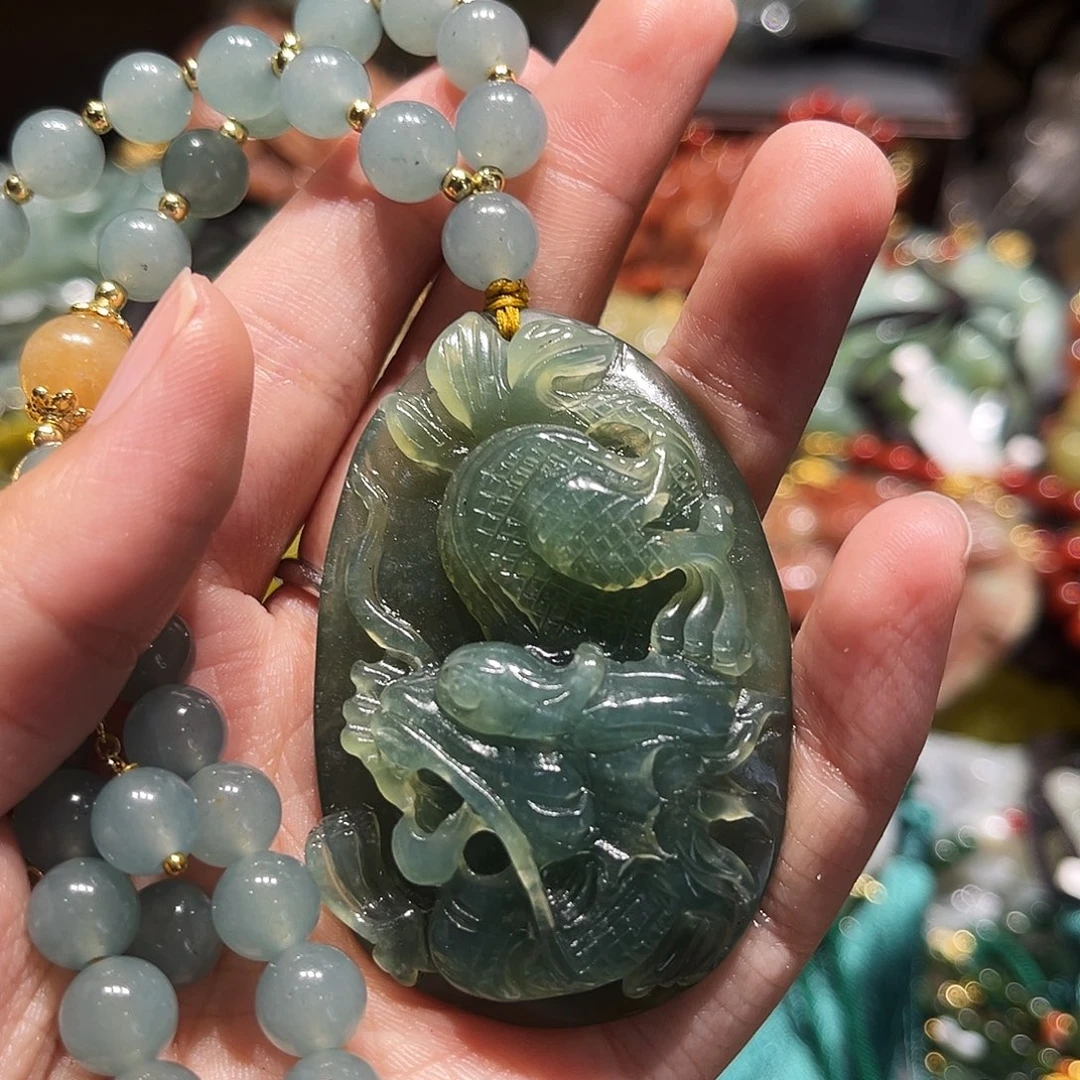 未镶嵌岫玉毛衣链