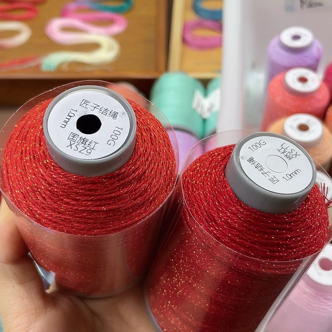 聚酯纤维1.0mm100克手搓棉—国旗红+燃红