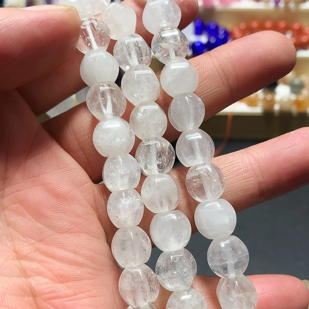 未镶嵌手串玛瑙/玉髓卡10白水晶散珠