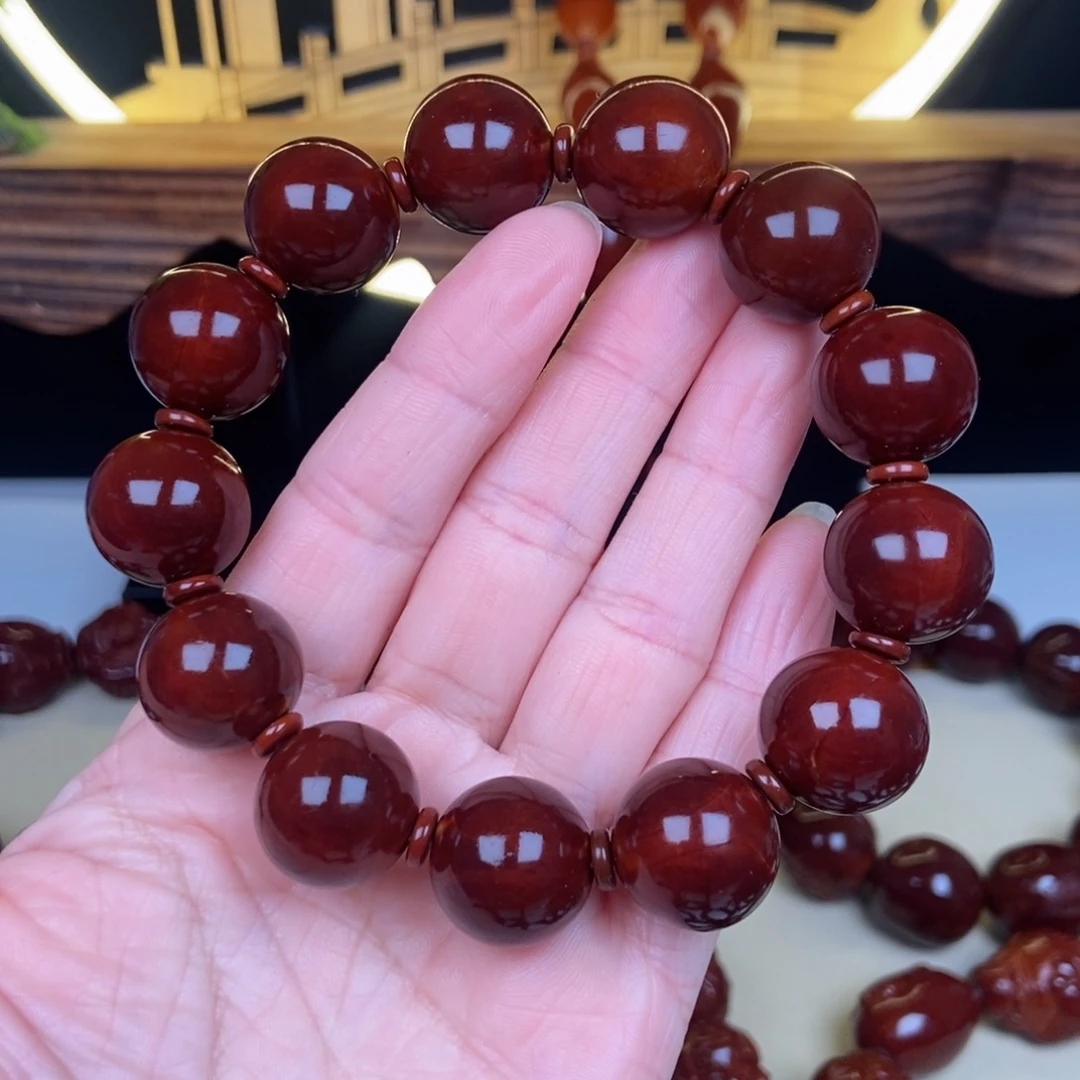 橄榄核吊坠J*正圆光珠