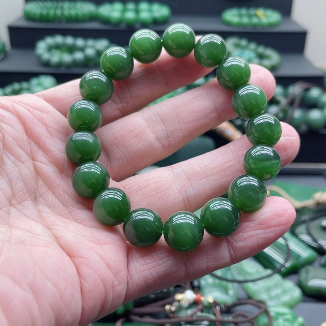 和田玉（碧玉）未镶嵌手链