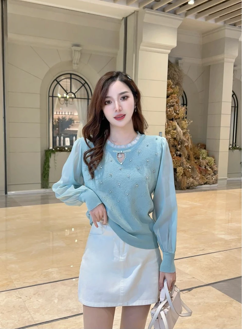 801-1000QH气质针织衫上衣开衫显瘦小香风时尚百搭网红洋气