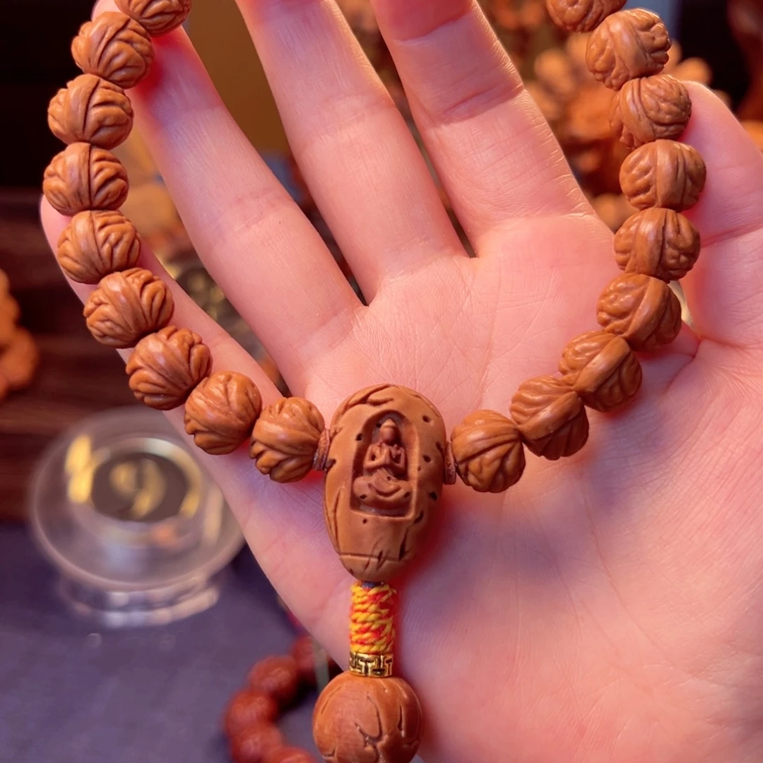 【闪购商品】桃核手串你*哥13金蟾玉龙脊