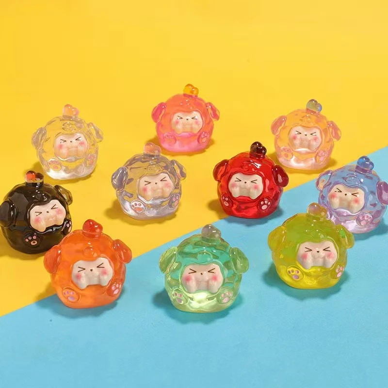 【直播拆】高透色福气团子盲袋树脂diy萌粒网红可爱学生居家摆件