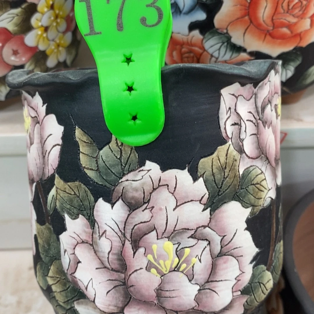 紫砂花盆水晶花盆173