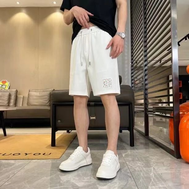 夏季短裤刺绣男士夏季破洞短裤子运动百搭高品质情侣
