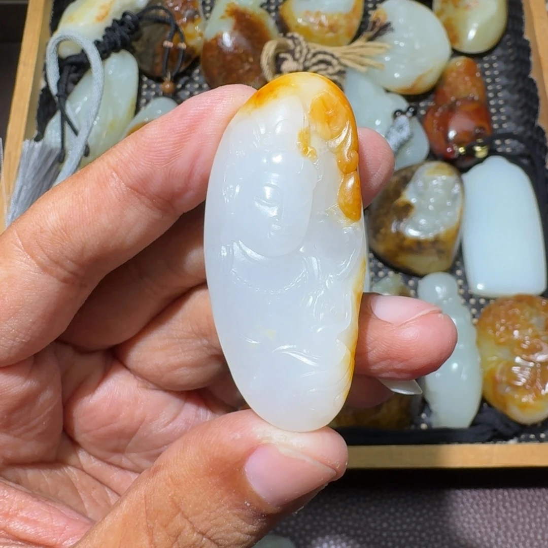 和田玉未镶嵌吊坠(不含链)