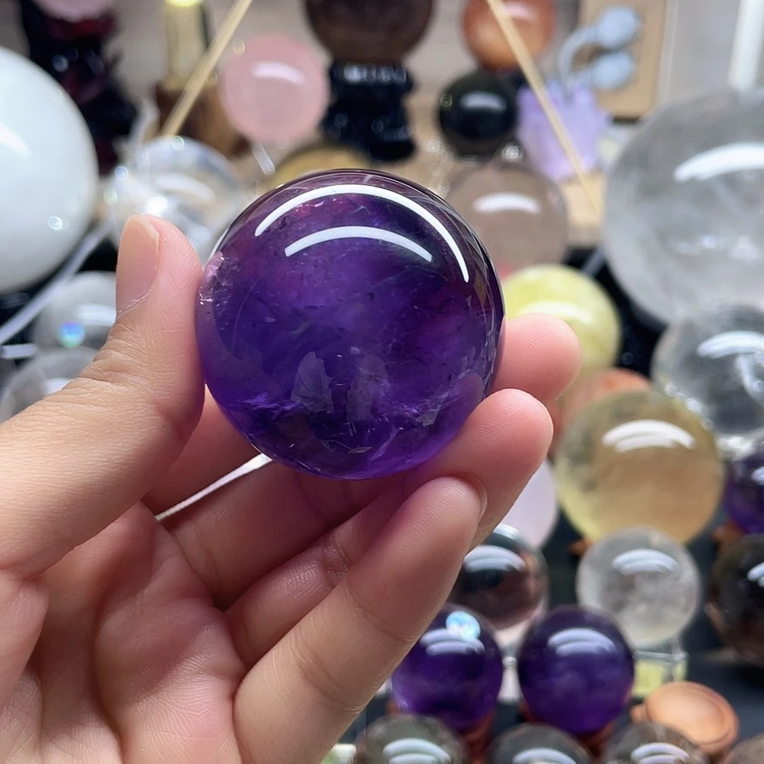 十***一水晶珠宝半成品未镶嵌乌拉圭帝王紫卡46A356