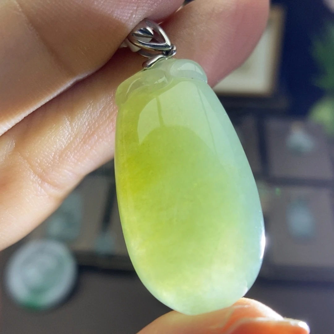 翡翠银S925镶嵌颈饰吊坠41