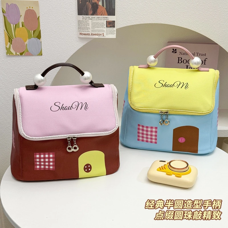 【西藏包邮】2025热卖新款可爱小房子  便携大容量防水收纳化妆包