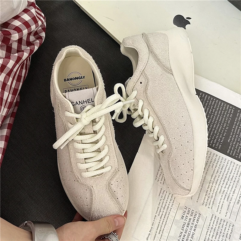 栢香妮BAHONGLY阿甘德训鞋女2025夏季新款厚底百搭运动老爹小白鞋