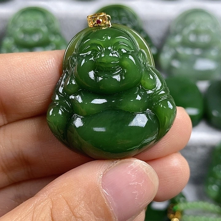 吊坠(不含链)未镶嵌和田玉（碧玉）