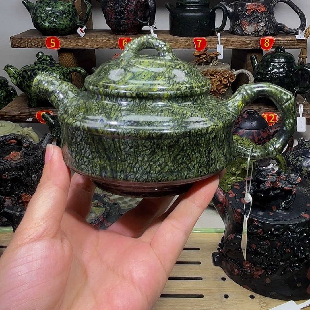 石材藏玉药王石双线竹鼓240C