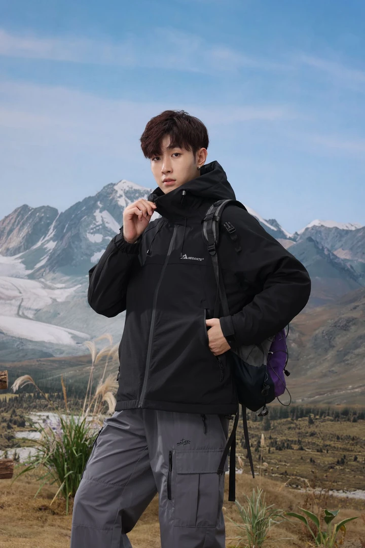 M-8882#二棉#【温云外套】杭州小众设计师款连帽工装二棉外套