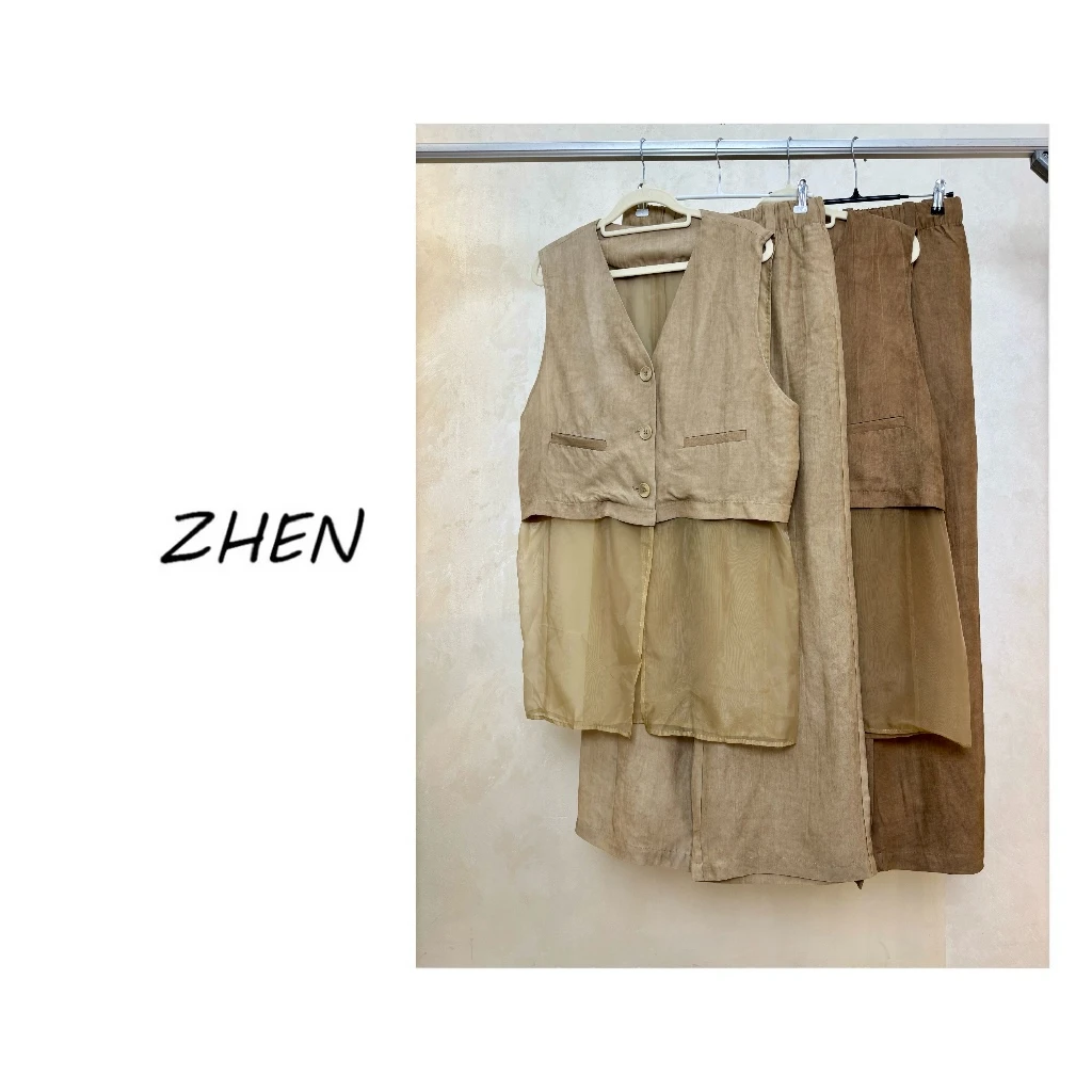 【ZHEN】25K00704 2025新款时尚气质显瘦小众设计师款时尚套装女