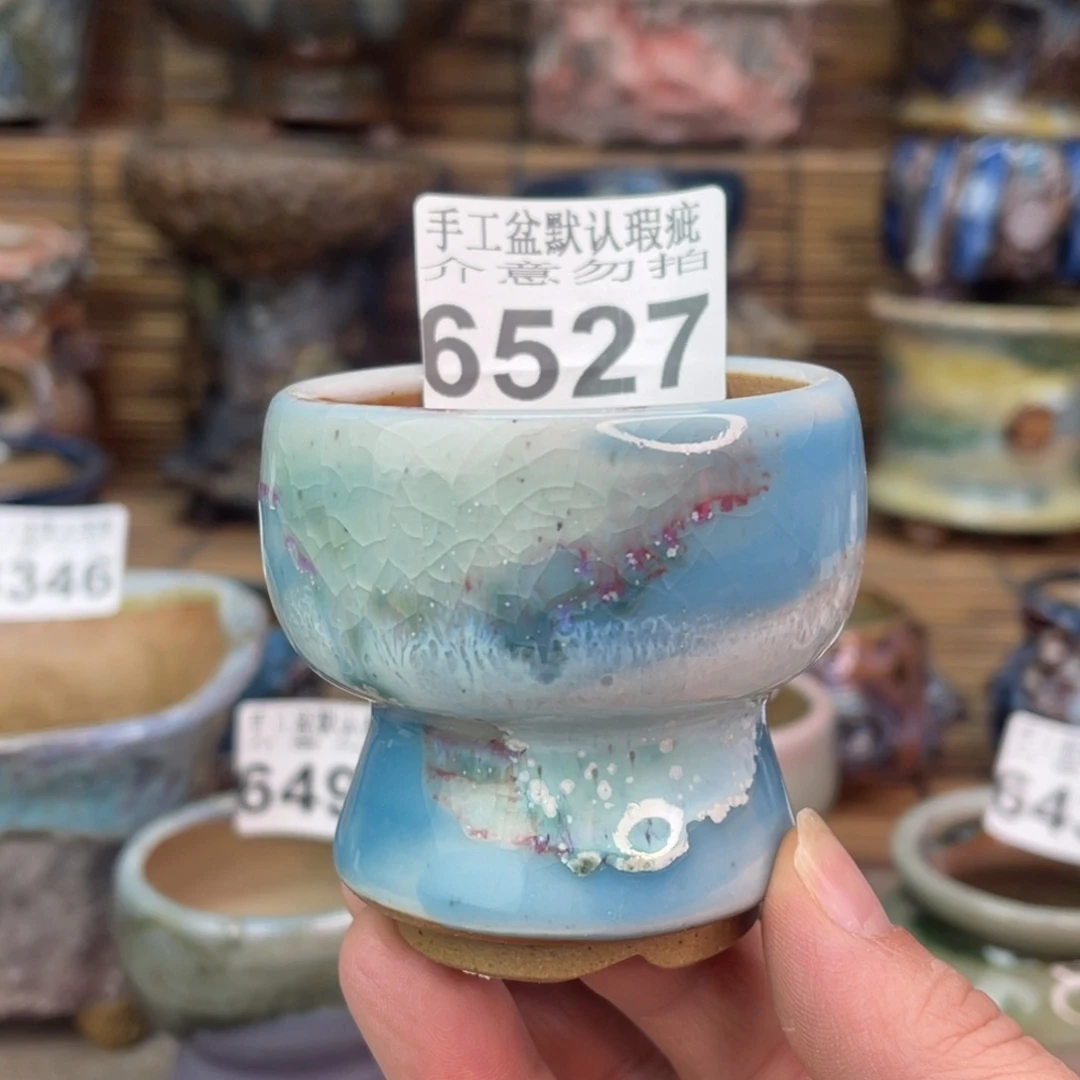 手工花盆默认瑕疵完美者勿拍