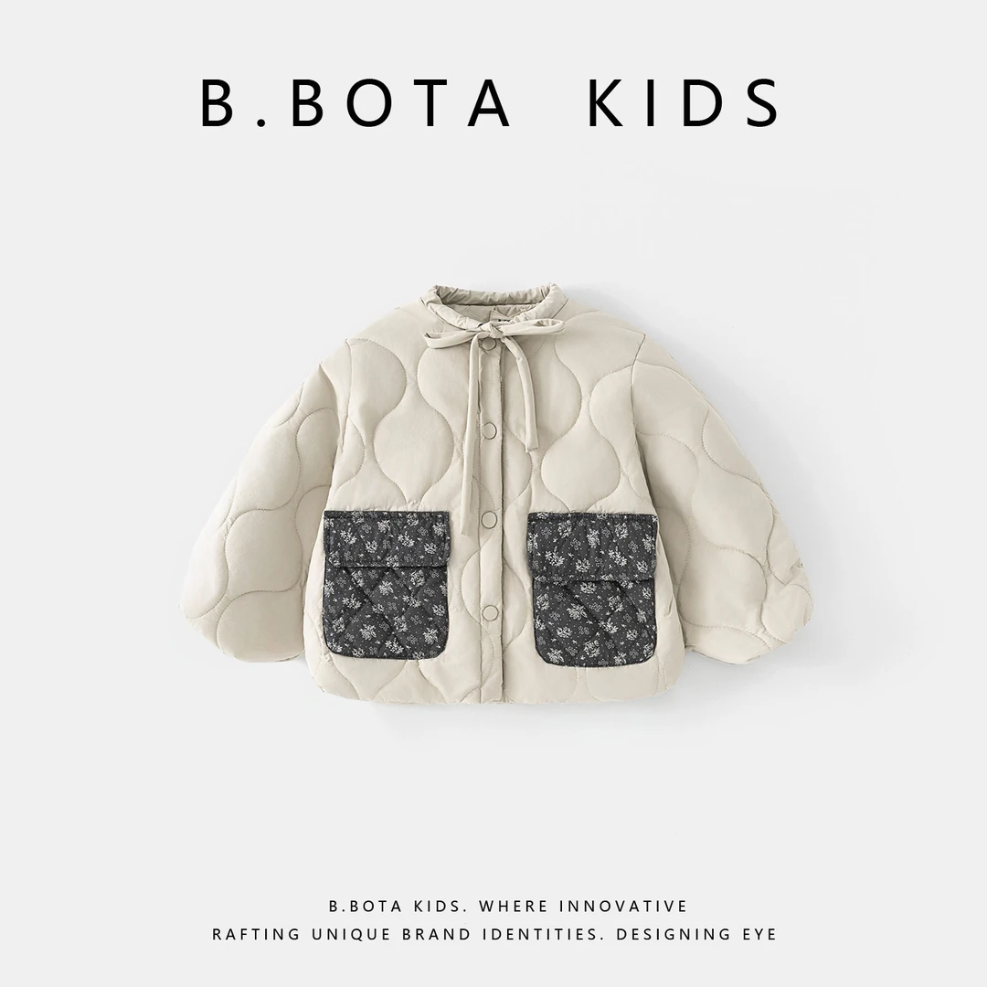 〖姐姐家〗2025冬款儿童碎花大口袋休闲外套棉服-26702