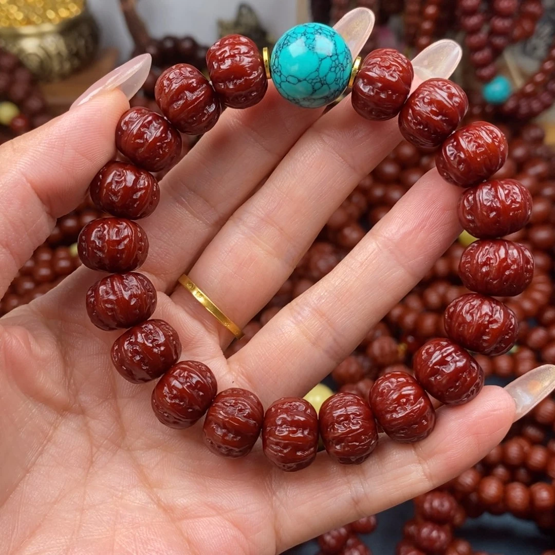 手串猴头核桃毕业八棱➕绿