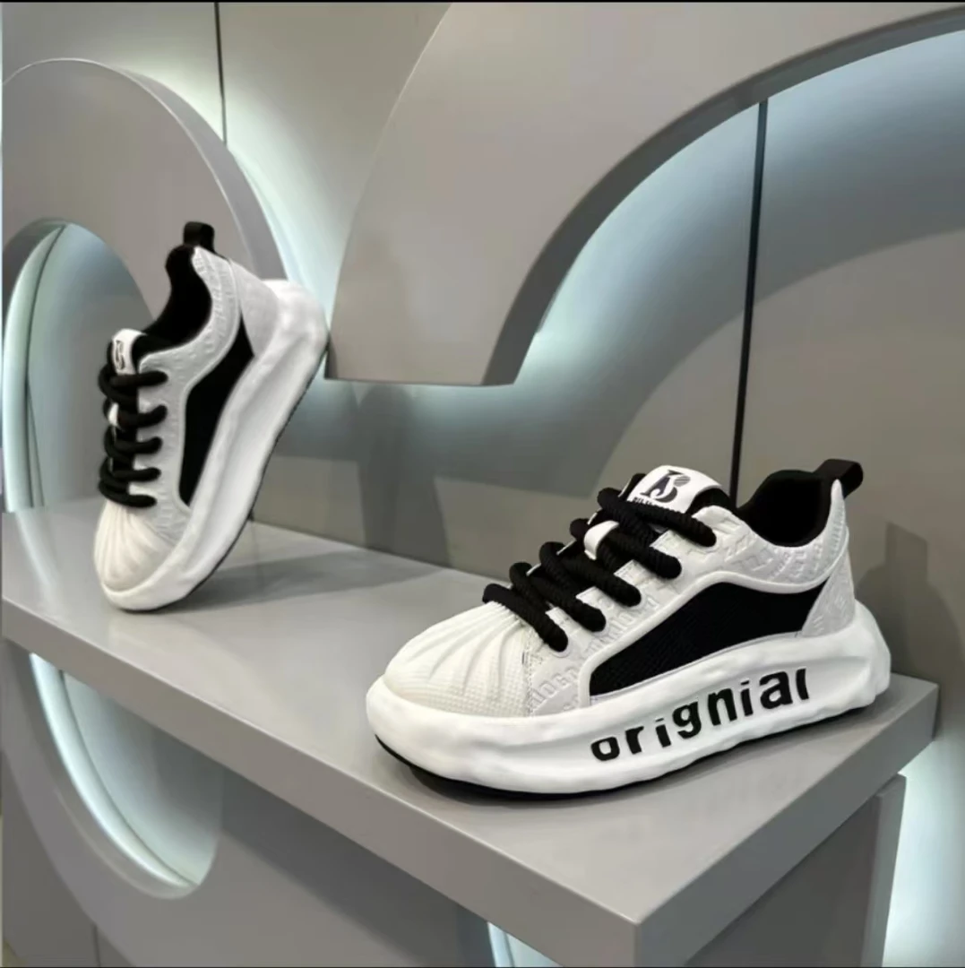 1588男士网红休闲百搭时尚舒适透气轻便潮流软底低帮厚底板鞋