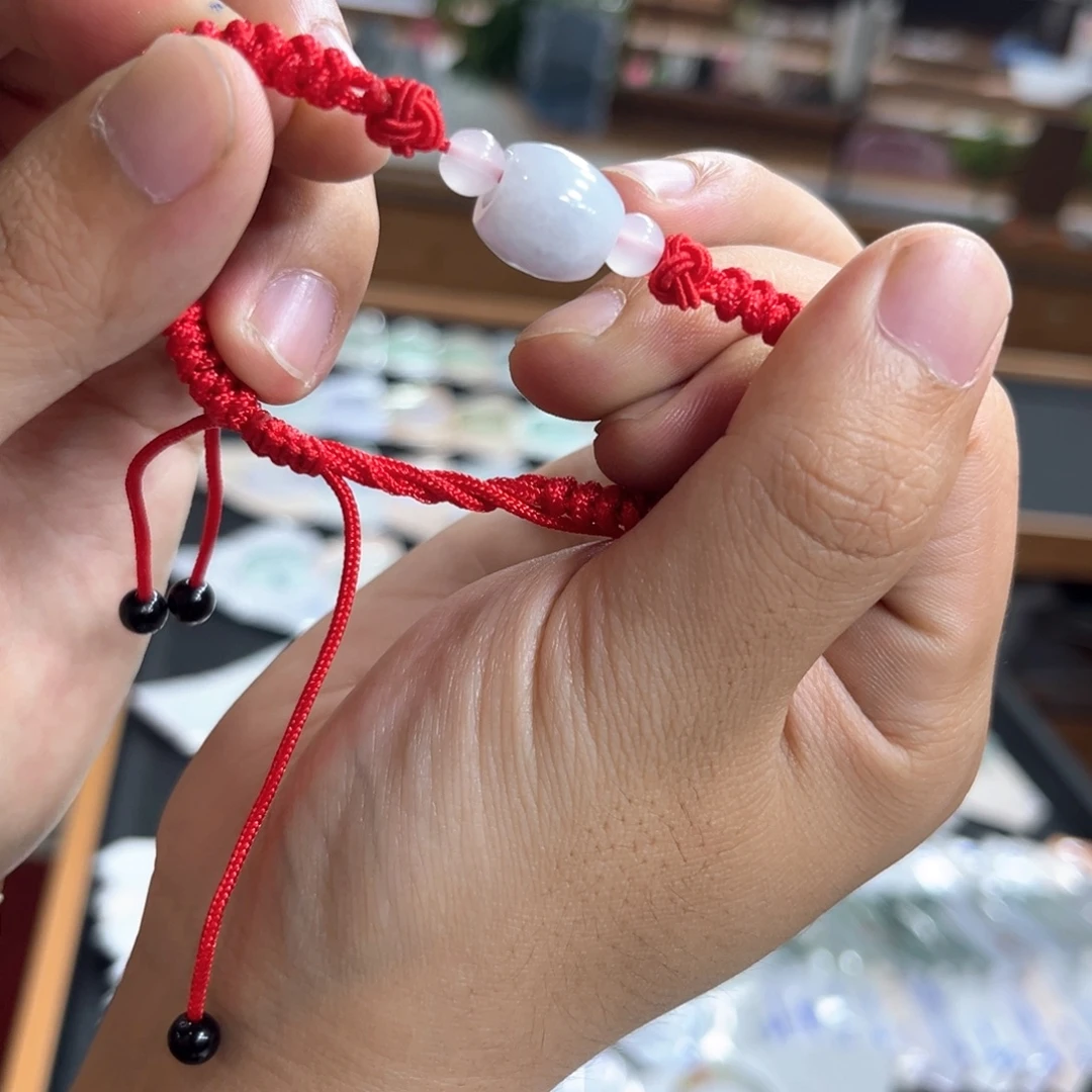 翡翠未镶嵌手绳路路通手绳