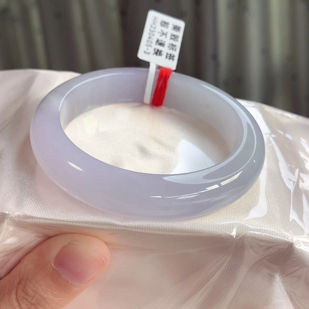 未镶嵌手镯翡翠55-56圈口粉冰白满满胶原蛋白超级仙7号