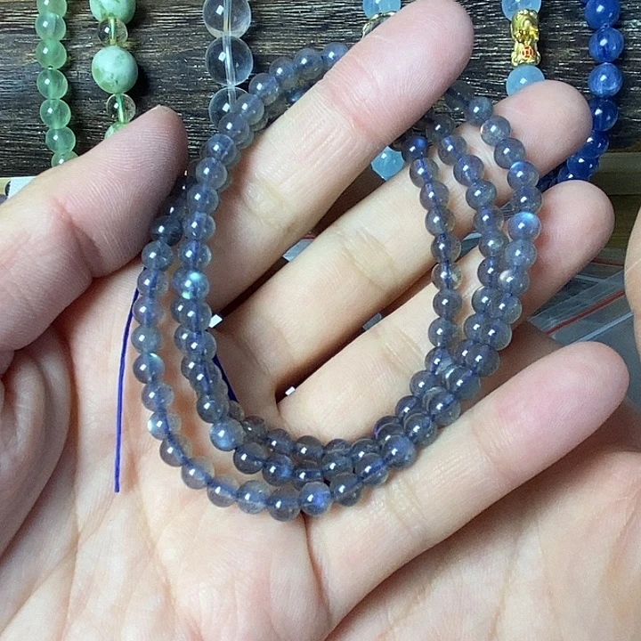 水晶手串未镶嵌灰月光多圈