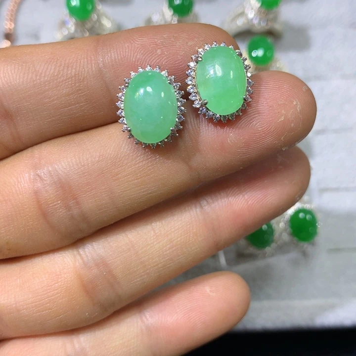 未镶嵌戒指翡翠翡翠耳钉